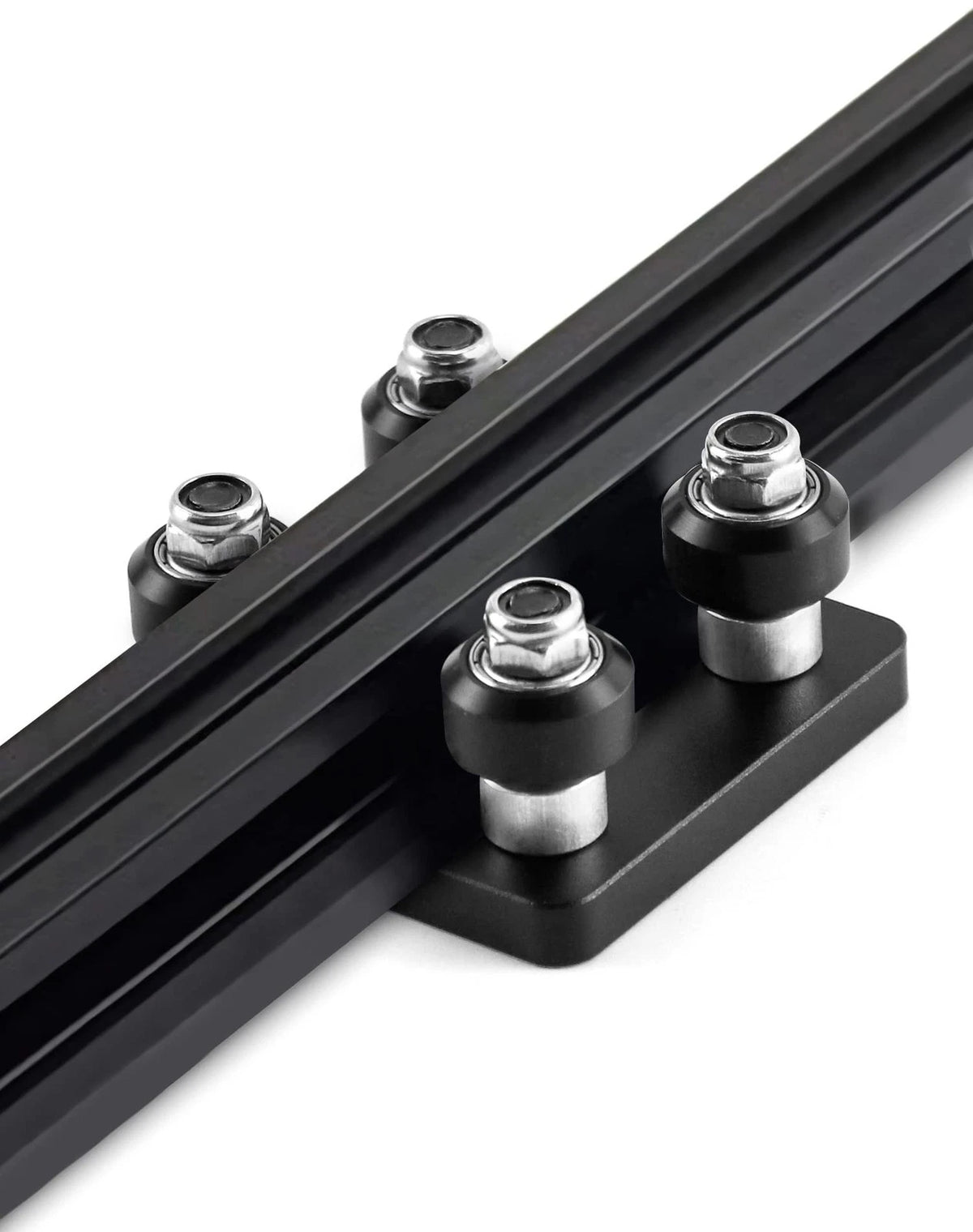 QWORK Small V-Wheel Plate, 2 Pack V-Slot Gantry Rod Plate 50mm x 50mm, 2 Pcs