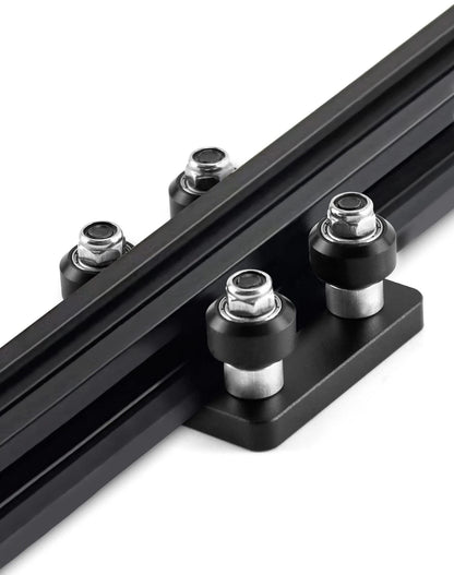QWORK Small V-Wheel Plate, 2 Pack V-Slot Gantry Rod Plate 50mm x 50mm, 2 Pcs