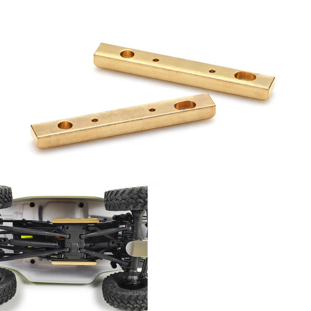 1/24 2 Pack RC Car Brass Boulder Bars For Axial SCX24 90081 Upgrade Accessories