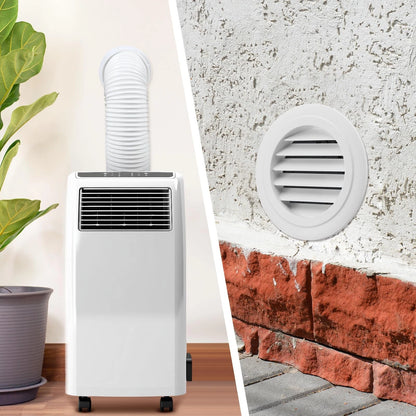 Maasechs Portable Ac Wall Mount Vent Kit 5 In&5.5 in Tubes 59 Inches, White