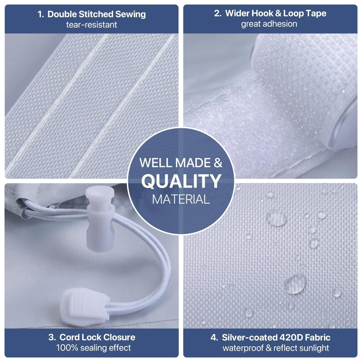LOVIGA Portable Air 10"X76"~91" (25X232cm), White-10"X76"~91" (25X232cm)