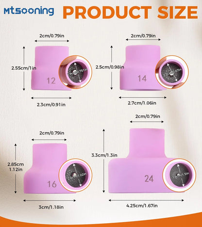 Mtsooning Ceramic Welding Cup Set, #12#14#16#24 Tig Cups,Alumina...