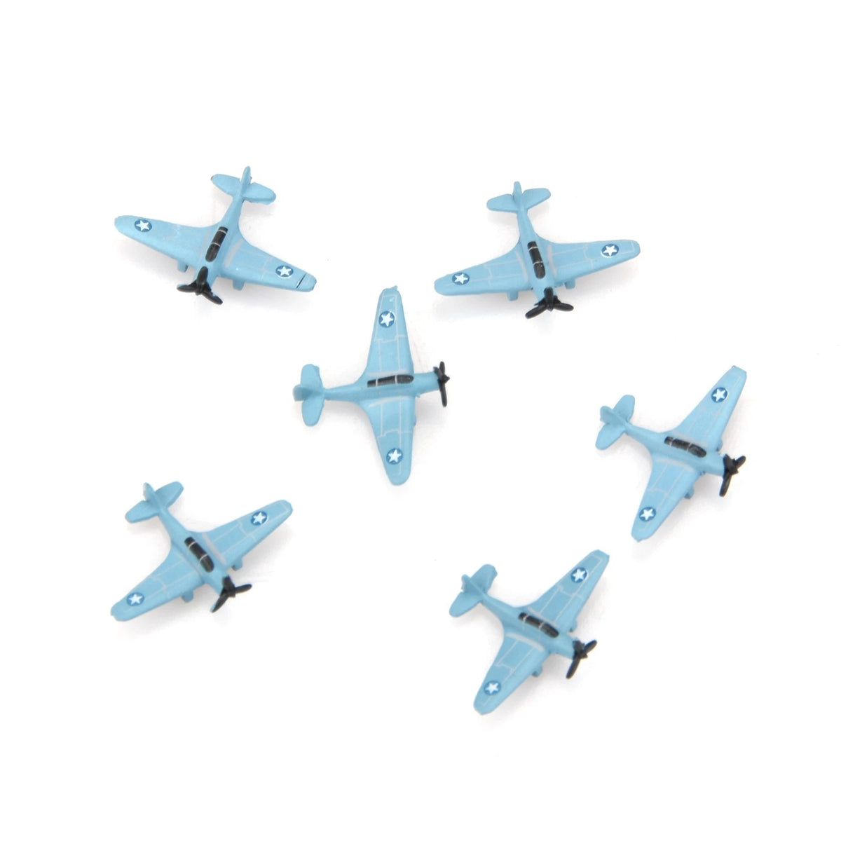 6PCS/Set 1cm 1/1000 US Aircraft Carrier TBD High Simulation Plane Model E