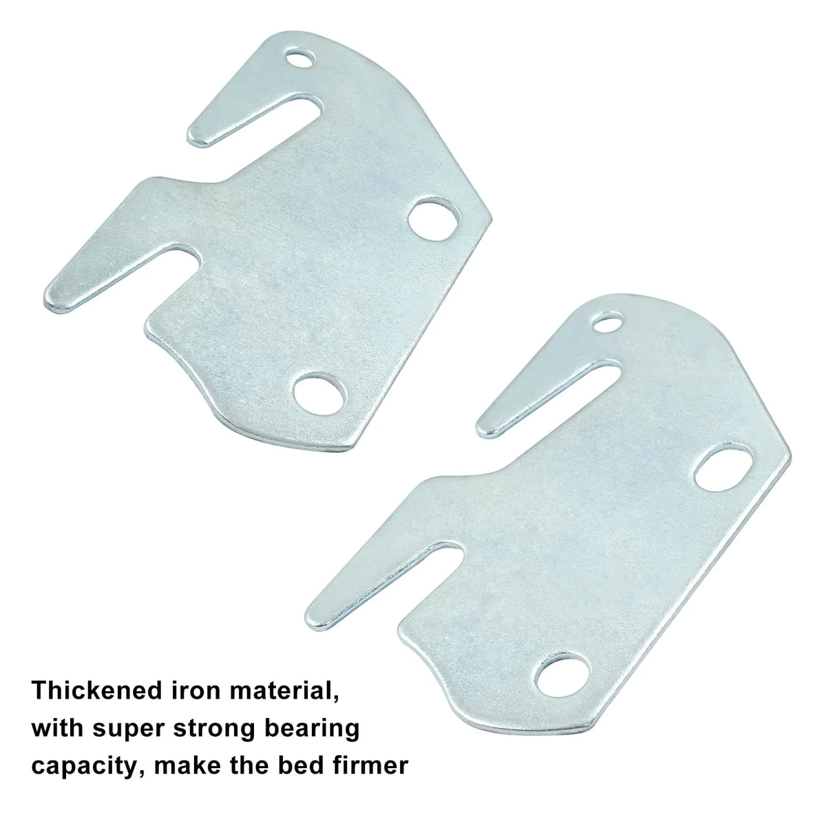 Hordion 4Pcs Wood Bed Rail Hook Plates, Plates with Screws for Bed...