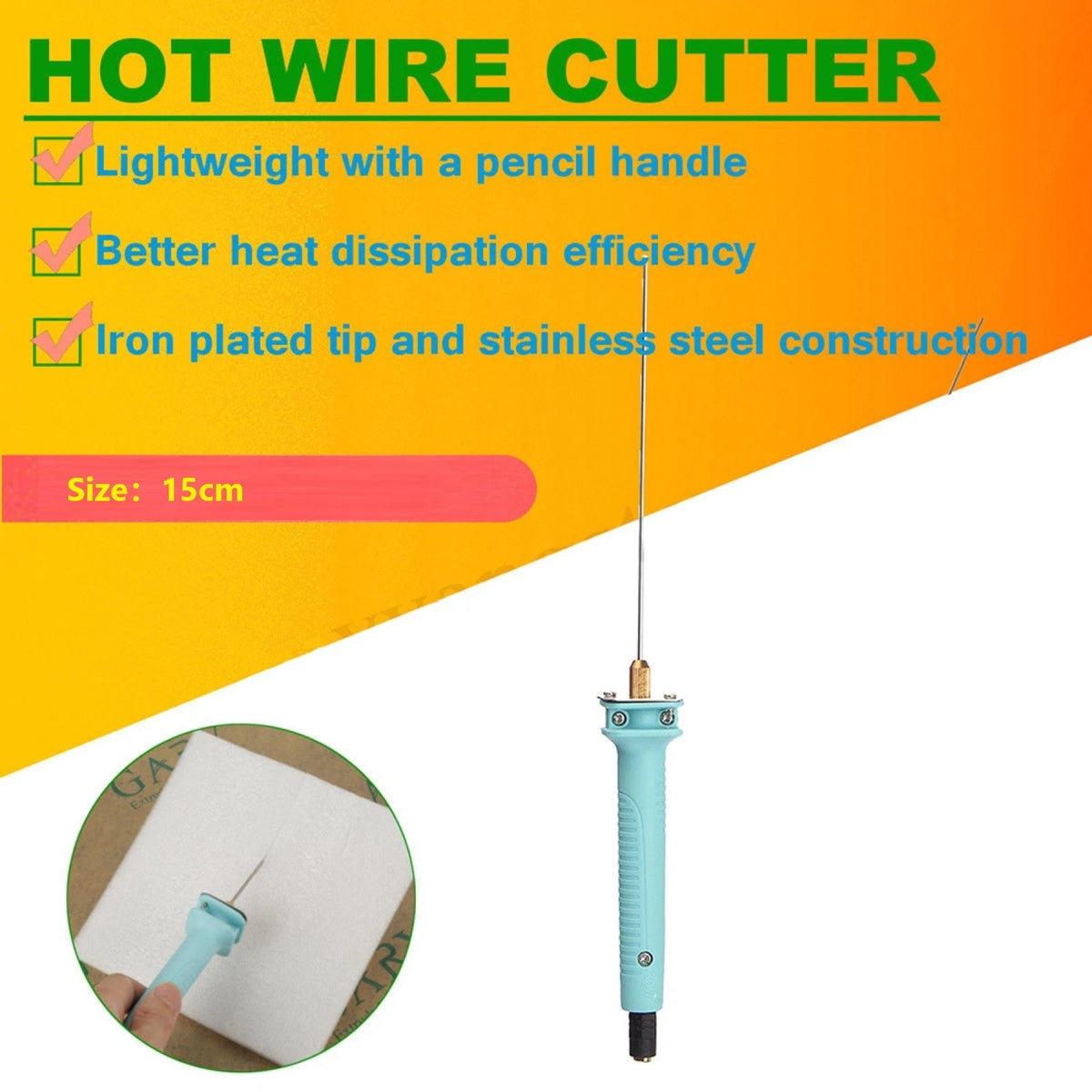 Wire Foam Cutters Knife Electric Styrofoam Cutting Pen Hand Tools 15CM qq
