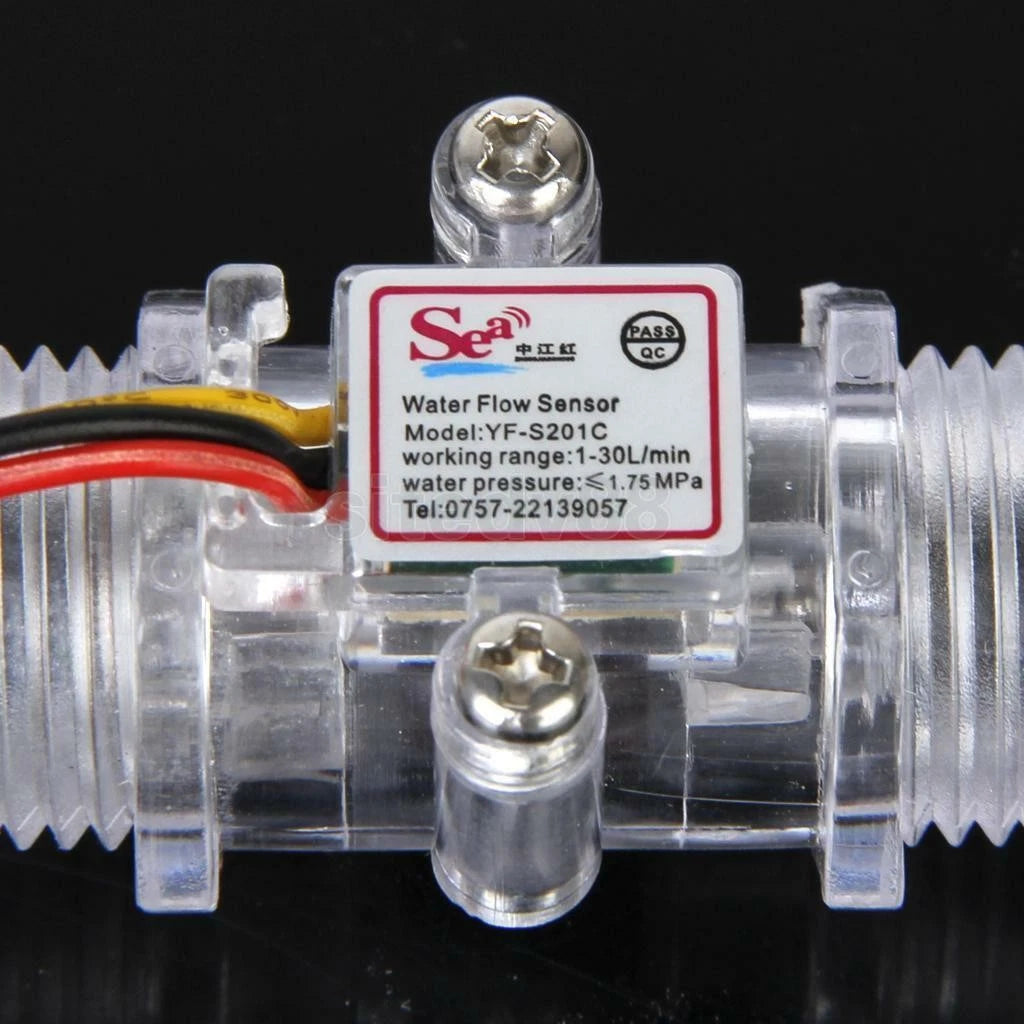 G1/2" Copper Water Flow Hall Sensor Switch Flow Meter Flowmeter Counter C