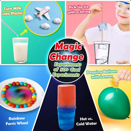 UNGLINGA 50+ Science Lab Experiments Kit for Kids, STEM Activities 9.8 inches