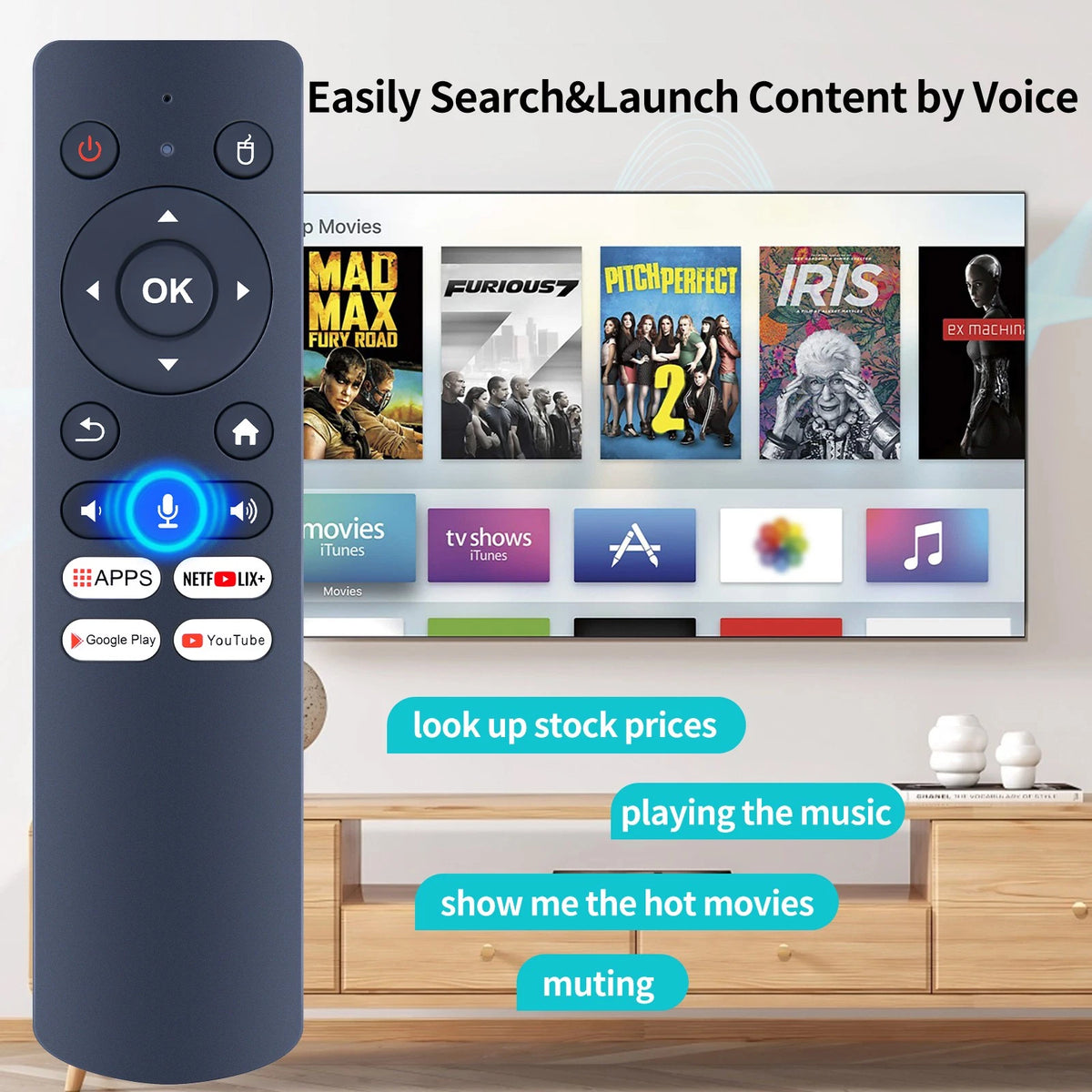 Voice Remote Control For BL Android TV Stick 4K