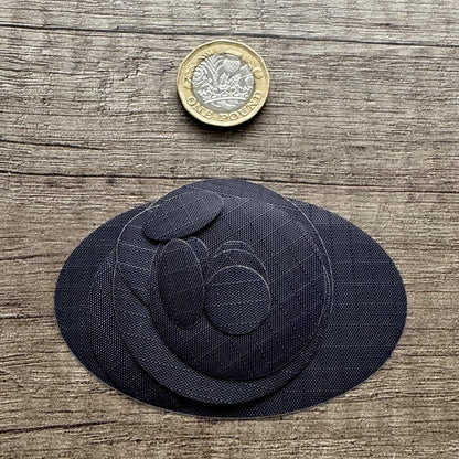 Self-adhesive Repair Patches for Jackets, Tents, Different Sizes, Black