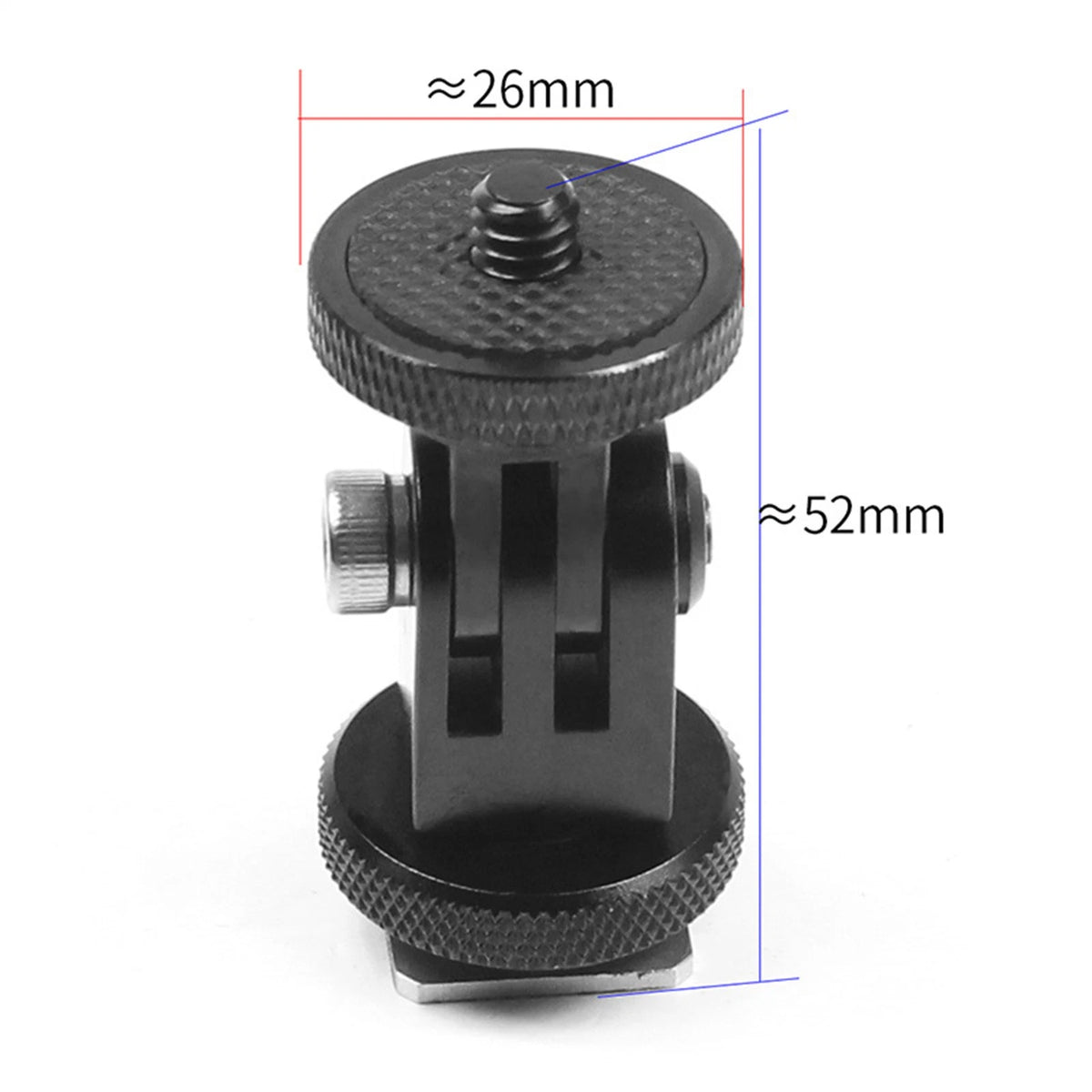 1PC 360° Rotatable Cold Shoe 1/4 Screw Adapter Mounting Bracket For GoPro Camera