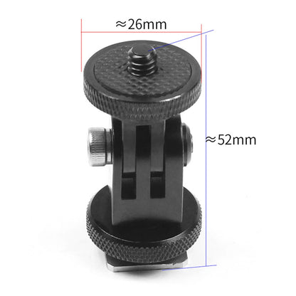 1PC 360° Rotatable Cold Shoe 1/4 Screw Adapter Mounting Bracket For GoPro Camera