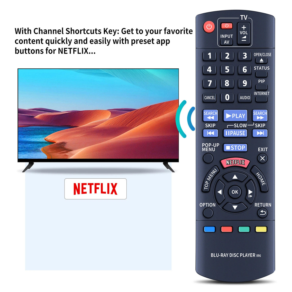 N2QAYB000870 Remote Control For Panasonic Player DMP-BD79 DMP-BD79EB-K
