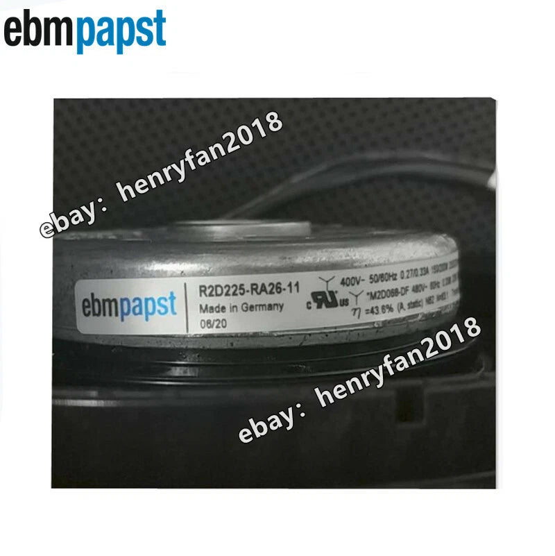 Ebmpapst R2D225-RA26-11 M2D068-DF Centrifugal Fan AC 400/480V 0.27A Inverter Fan