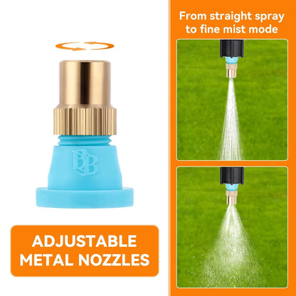 Metal 6-Nozzle Poly Boom Wand with 3/8" Brass Fitting, 7.5 Large,