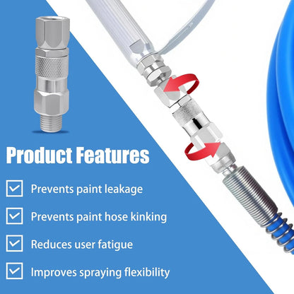 244515 1/4" Straight Hose Swivel, 360° Swivel Joint, 3000 PSI for silvery