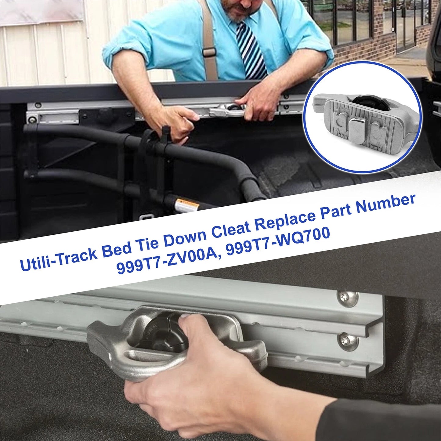 1X Cargo Tie Down Cleat Bed Rail for 2005-2025 Nissan Frontier 999T7ZV00A