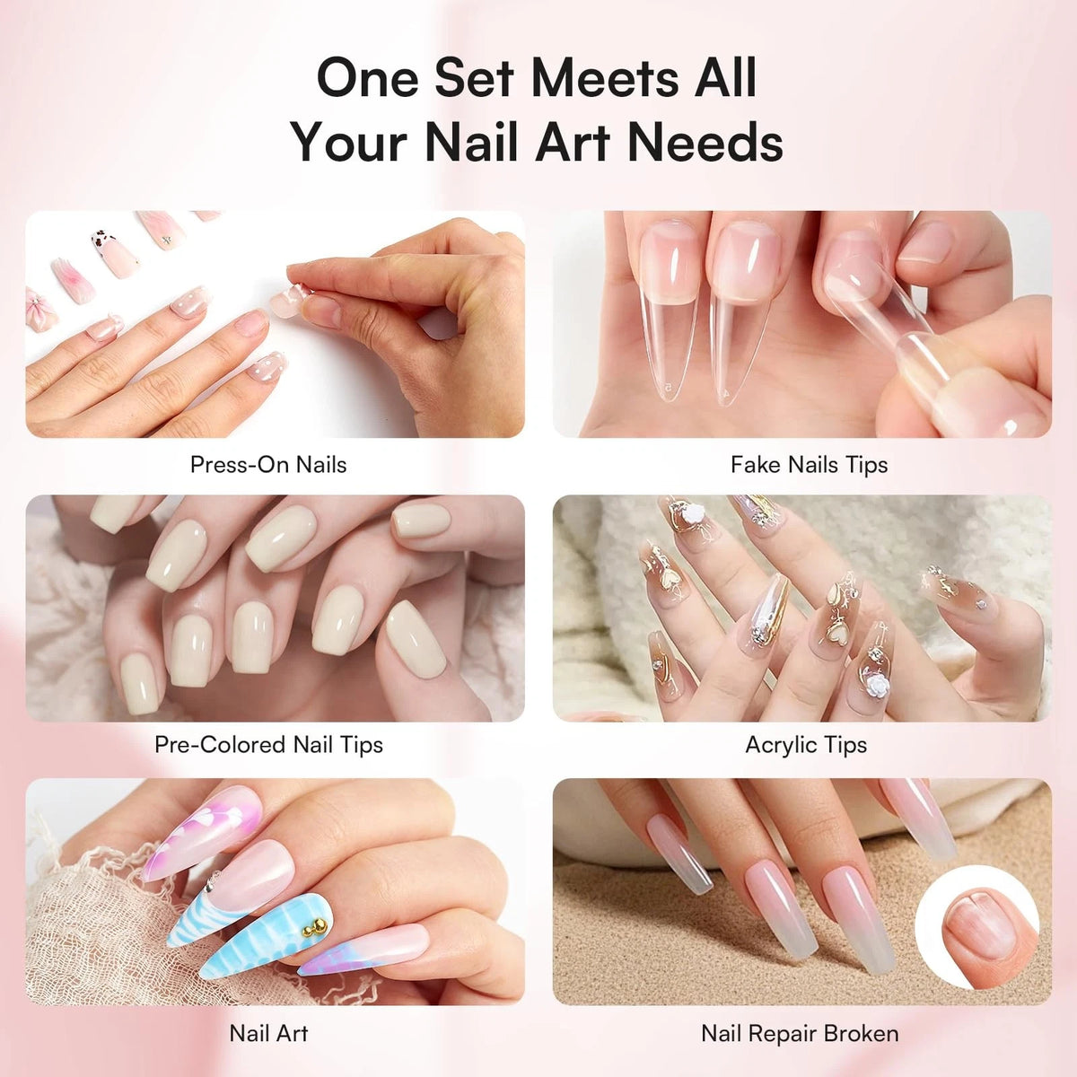 Makartt Nail Glue with 0.23 Fl Oz & 1.06 (Pack of 1 each), Clear