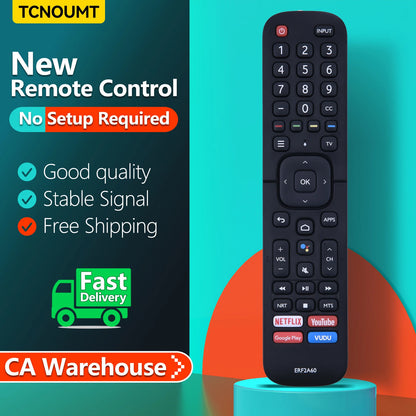 ERF2A60 Replace IR Remote Control For Hisense TV 43H6570F 50H6570F 55Q8G