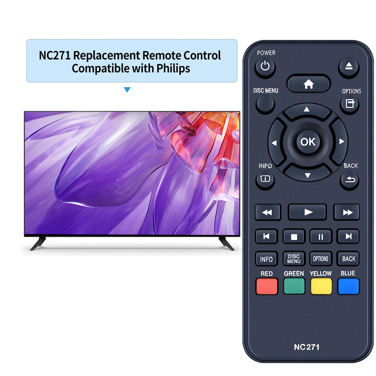 NC271 Remote Control For Philips DVD PLayer BDP1502 BDP1502/F7