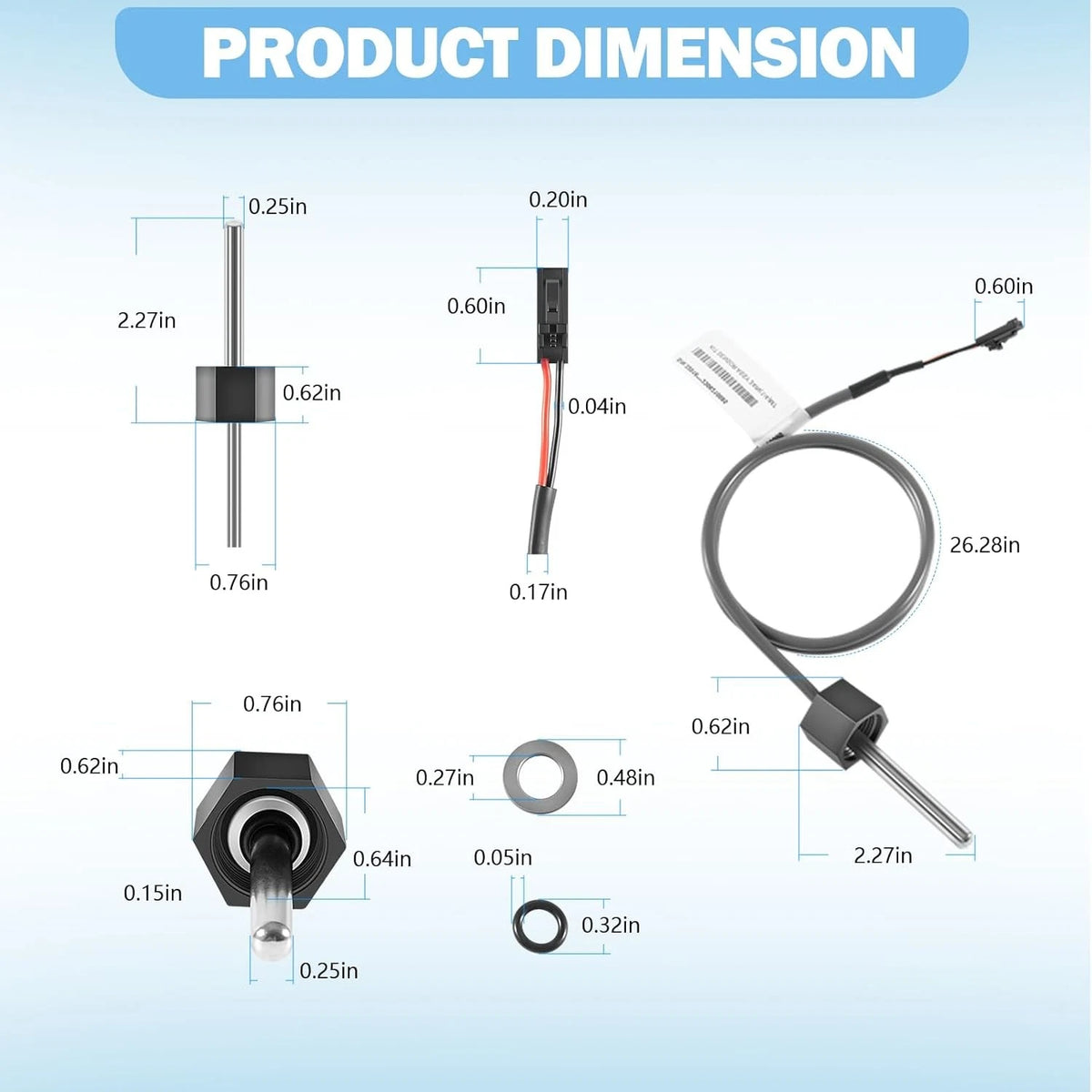 M7 Sensor Kit Temp/High Limit Replacement for Balboa 32016 30344 30042 30382...