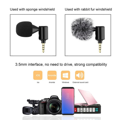 3.5mm Universal One Directional Adjustable Mini Microphone Portable Mic.