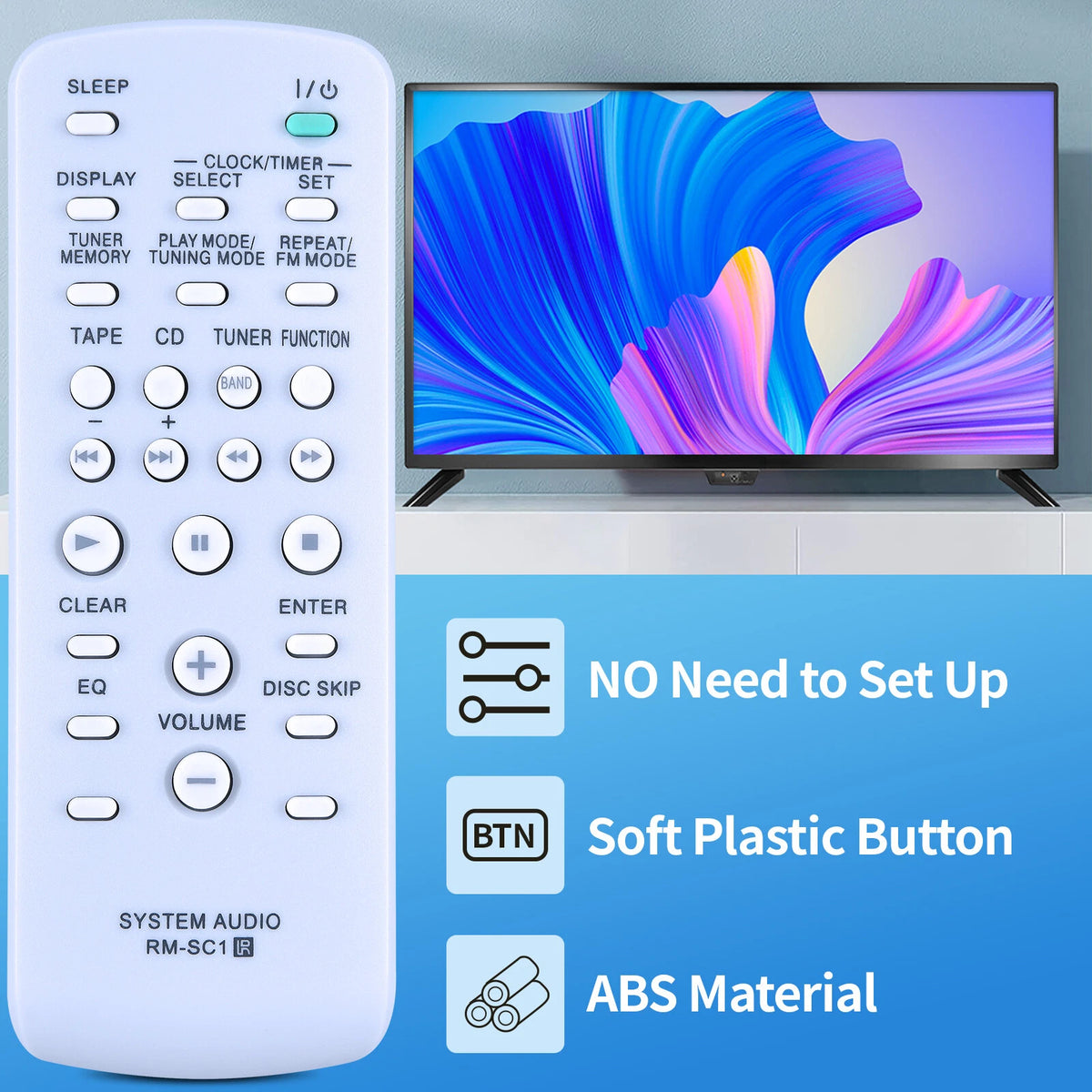 RM-SC1 Remote Control For Sony Mini Hi-Fi CMT-NE3 MHC-GX250 MHCGX250 MHC-GX450
