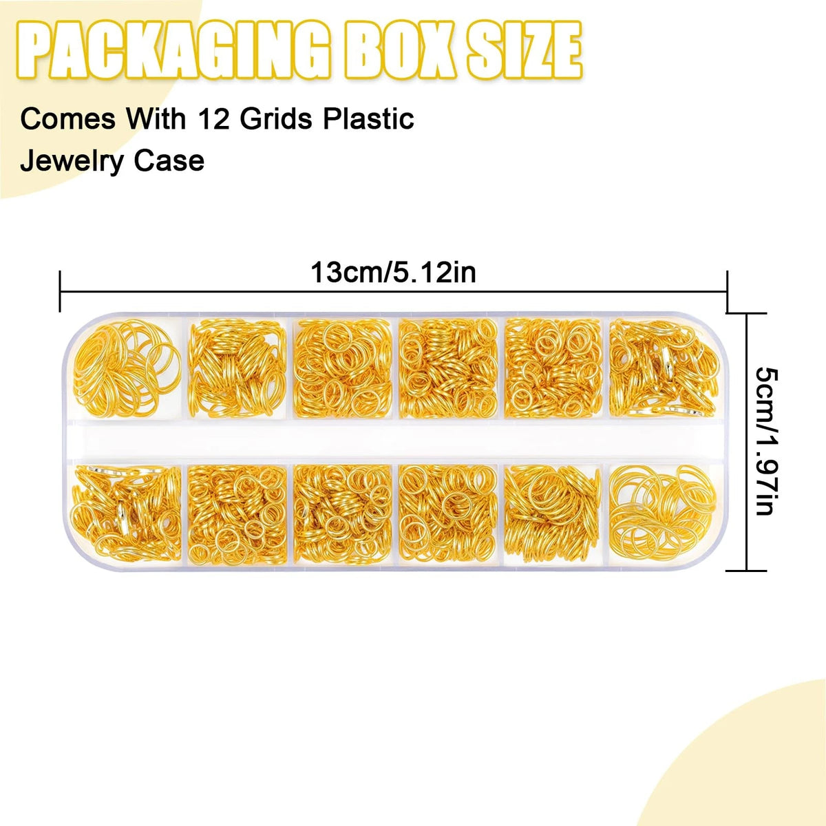 Phinus 1200P Gold Jump Rings, Jewelry Repair Kit with Ring Pliers