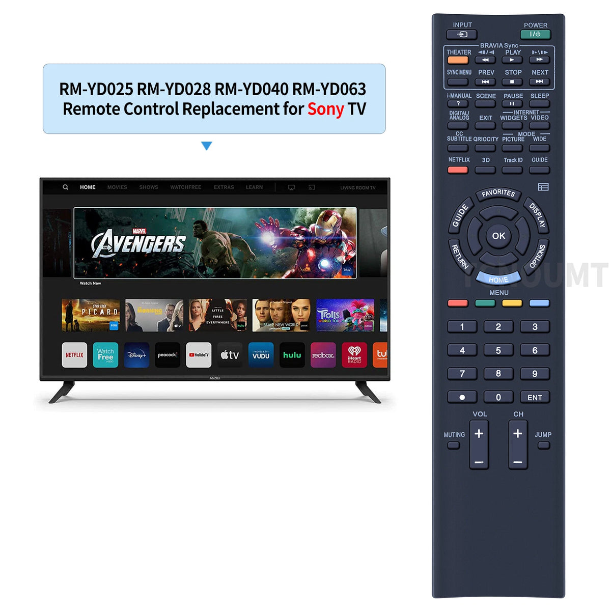 RM-YD025 RM-YD028 RM-YD040 RM-YD035 RM-YD063 Remote Control For Sony Bra TV