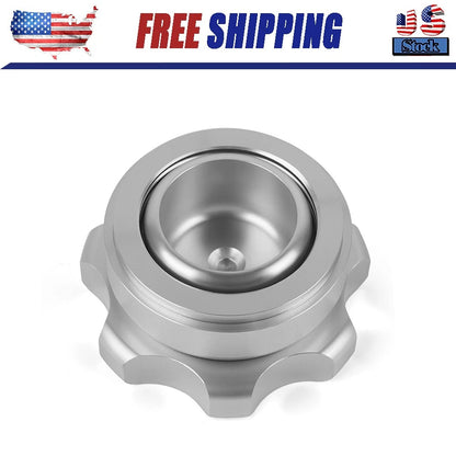 Aluminum Weld-In Bung Fill Plug Cap Kit(1-3/8" Opening,1-1/2"-12 Threads) Silver