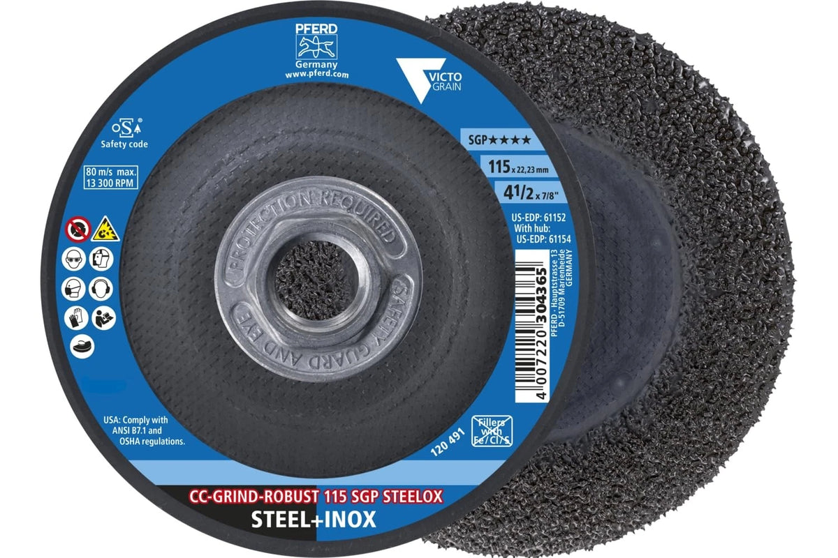 PFERD CC-Grind®-Robust Grinding Disc, 4-1/2" x 5/8"-11 - SGP x 5/8-11"