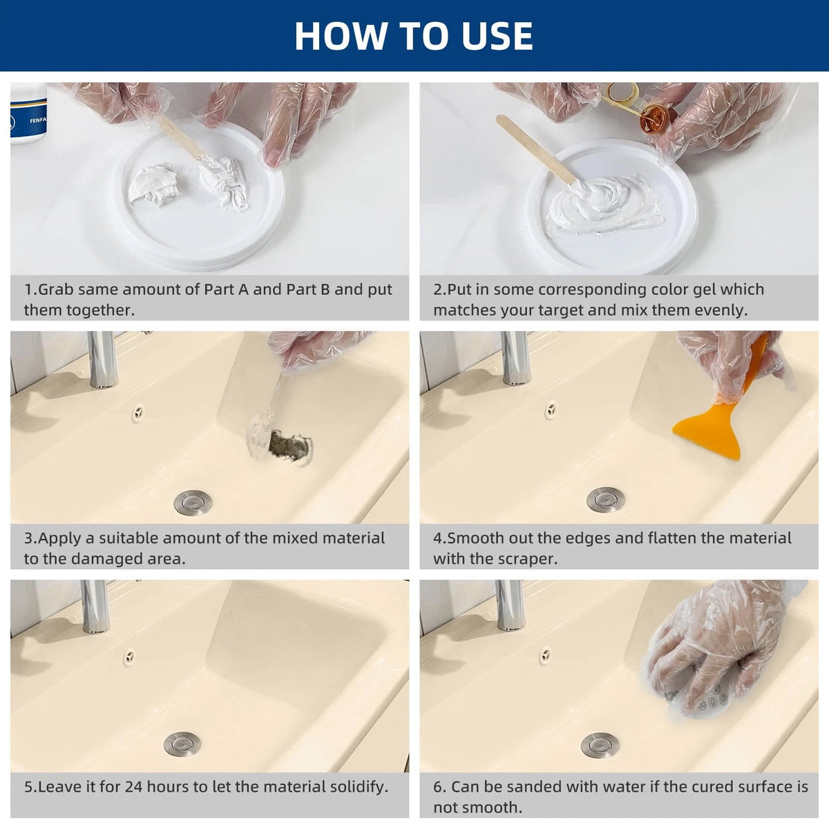 Tub and Fiberglass Shower Repair Kit White, 3.7oz Porcelain Tile White