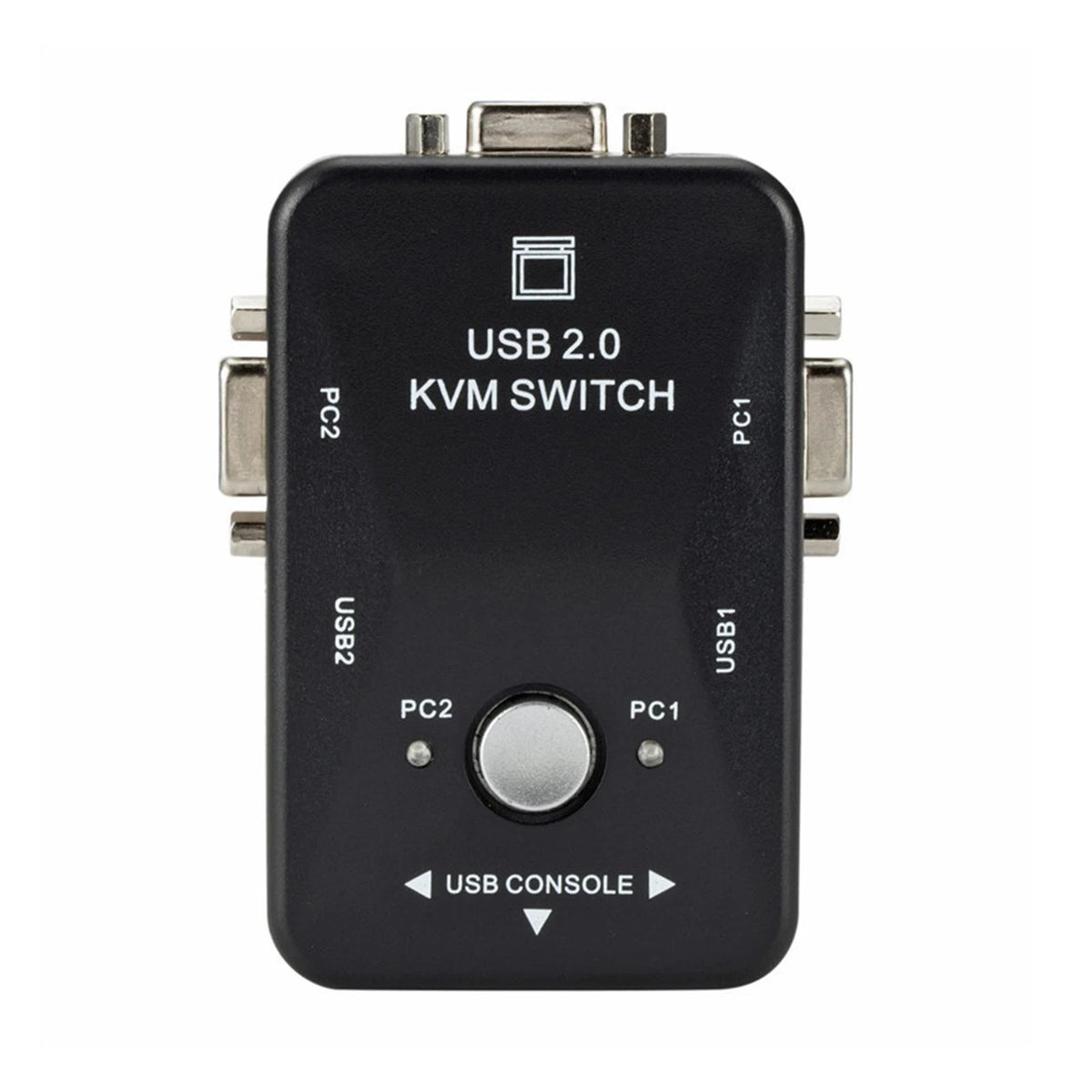 2-Port USB VGA KVM Switch Box For Mouse Keyboard Monitor Sharing 2 Computer PC