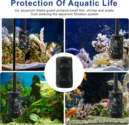 Aquarium Filter Intake Guard, Detachable Guard Black
