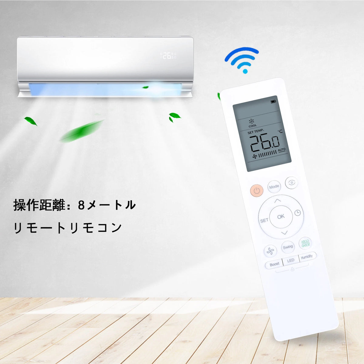 RG10L(2HS)/BGEFU1 Replacement Remote Control For Midea Air Conditioner