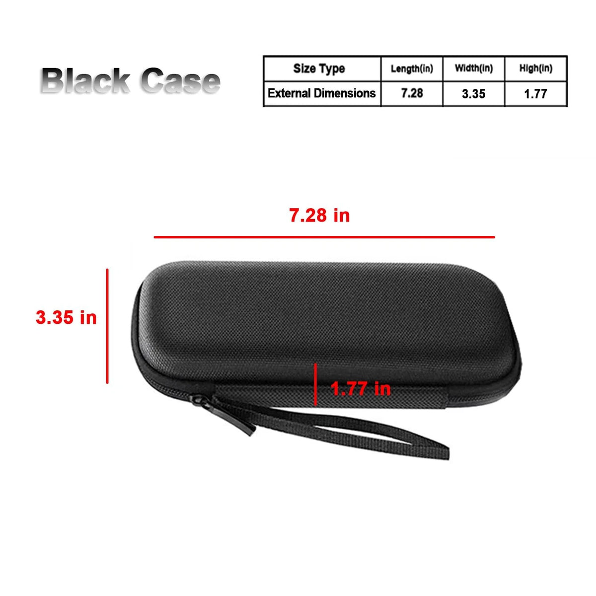 Razor Cover Travel Case, 7.28 x 2.95 x 1.38 inches, Case-Black