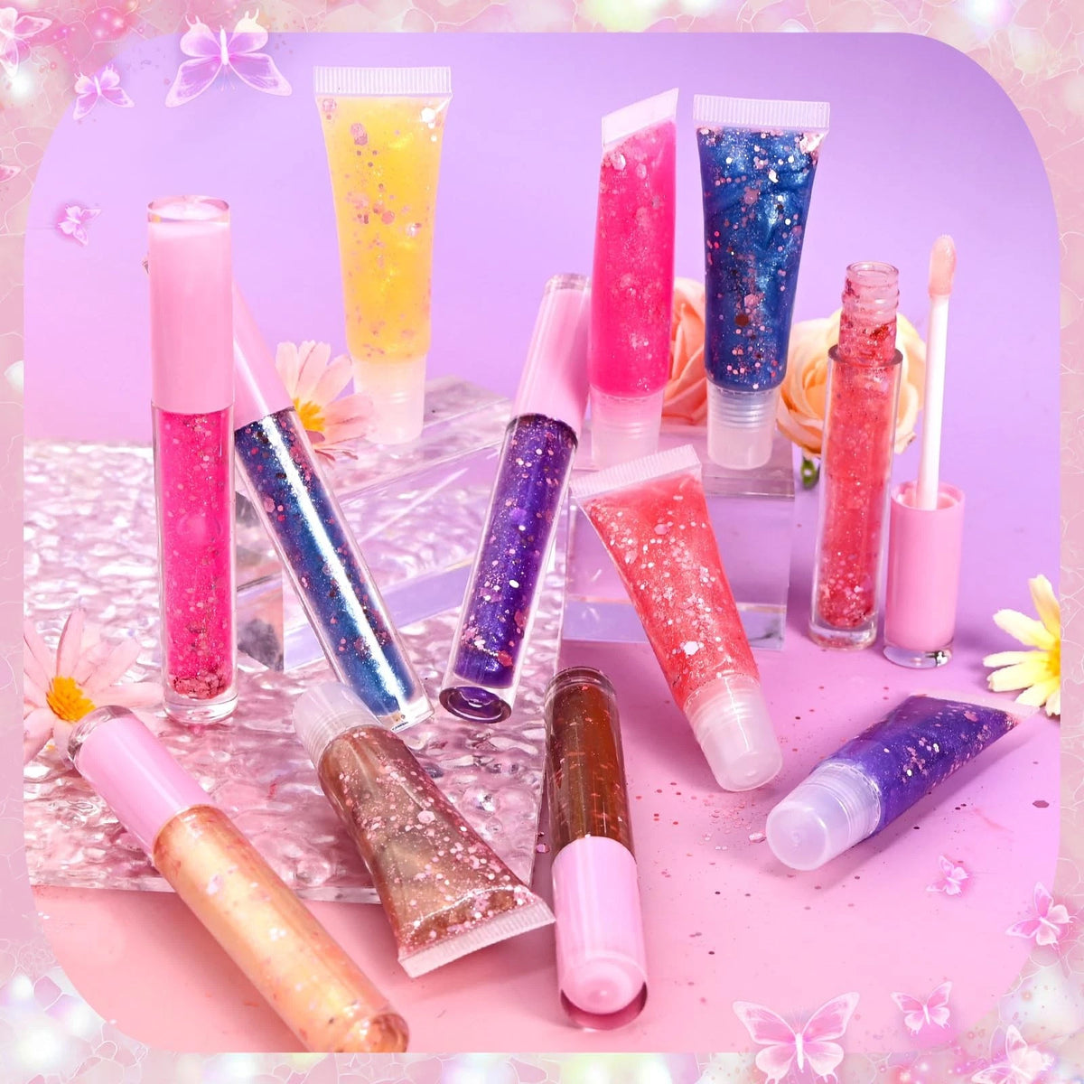 JUYRLE Lip Gloss Making Kit- DIY Fun Kit, 1 Fl Oz (Pack of 1), pink