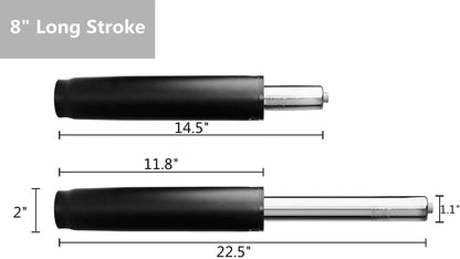 DOZYANT 8" Long Stroke Office Chair Gas Lift Cylinder 2 in x 2 x 11