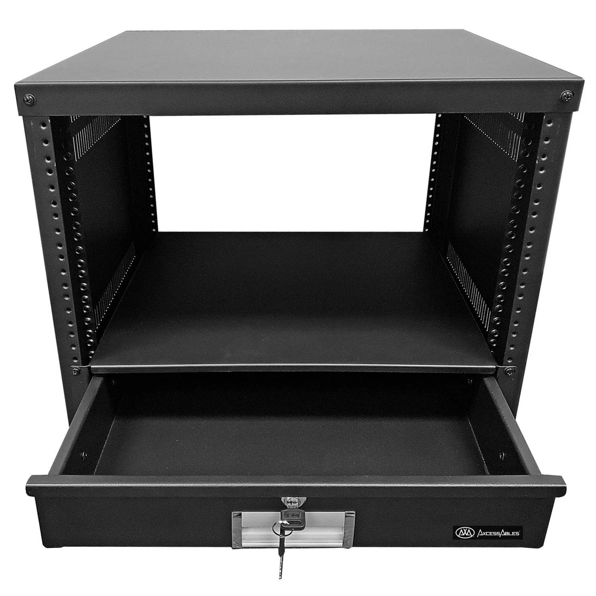 2U Locking Rack Drawer by AxcessAbles | 15" RACK DRAWER, DRAWER WITH LOCK