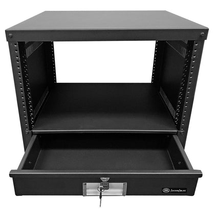 2U Locking Rack Drawer by AxcessAbles | 15" RACK DRAWER, DRAWER WITH LOCK