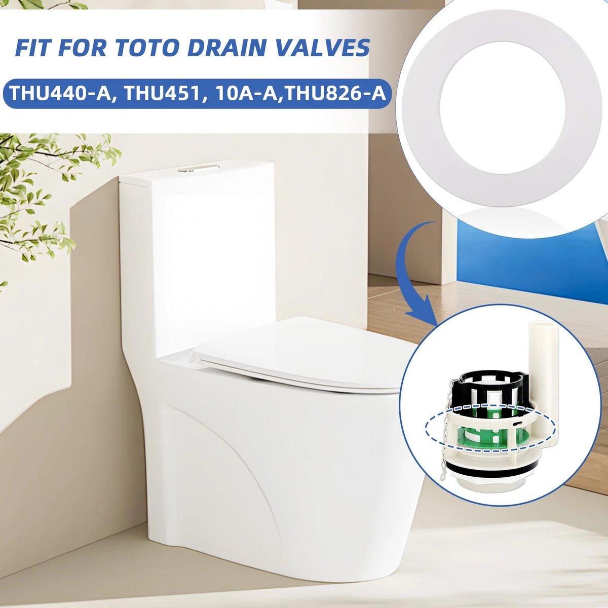 NBPLUS Silicone Toilet Flush Valve Seal - 3-3/16" 3.14 inches (2 Pack), White
