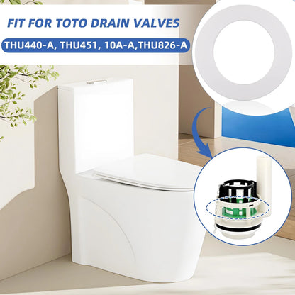 NBPLUS Silicone Toilet Flush Valve Seal - 3-3/16" 3.14 inches (2 Pack), White