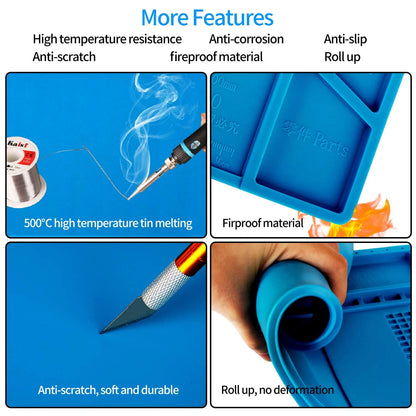 Kaisi S-160 Soldering Mat Insulation Silicone Magnetic Repair S-160,