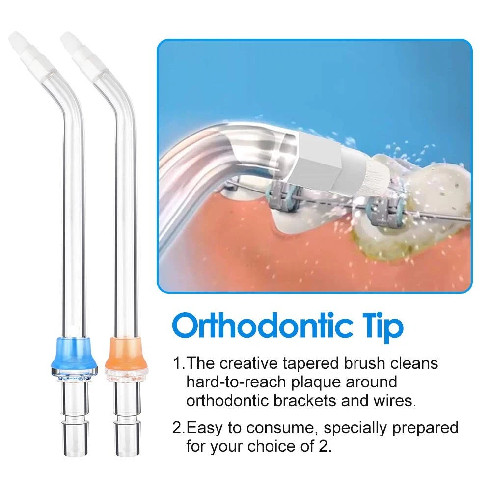 Replacement Orthodontic Tips 4 Count (Pack of 1), Orange, Yellow, Blue