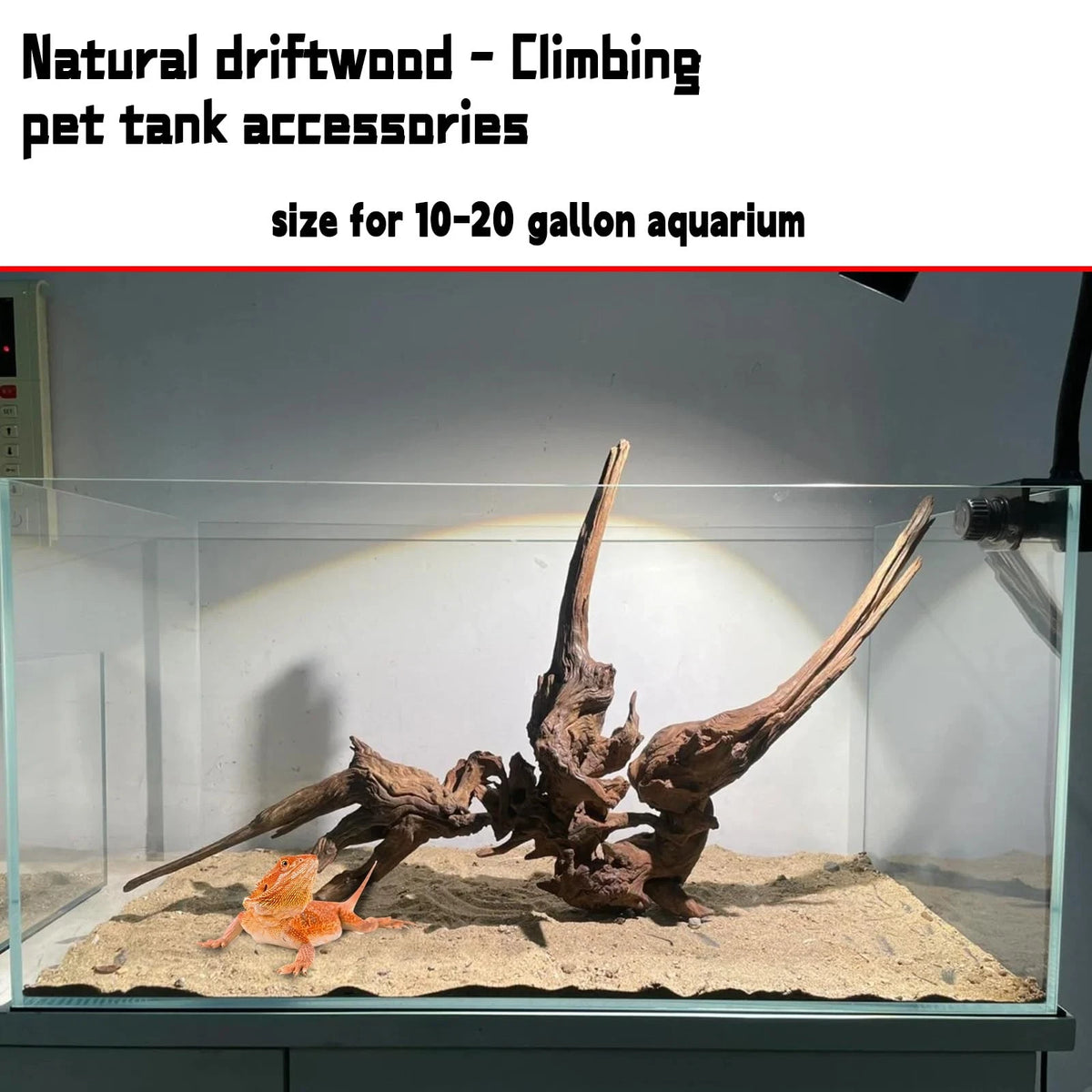 Hamiledyi Aquarium Driftwood, XL:Mopani Driftwood (7-15in 1PCS), Brown