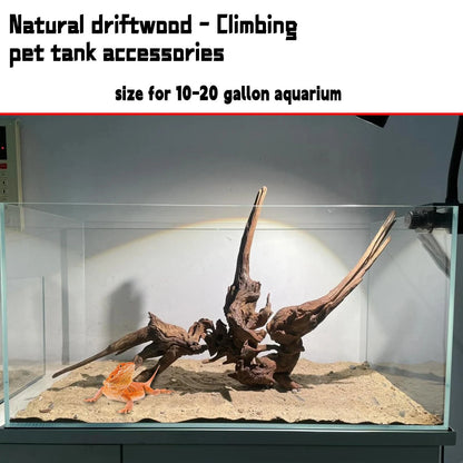 Hamiledyi Aquarium Driftwood, XL:Mopani Driftwood (7-15in 1PCS), Brown