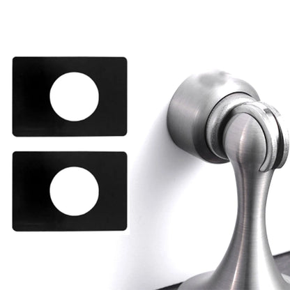 6 PCS Door Knob Plate, Matte Black Lock Repair Backplate