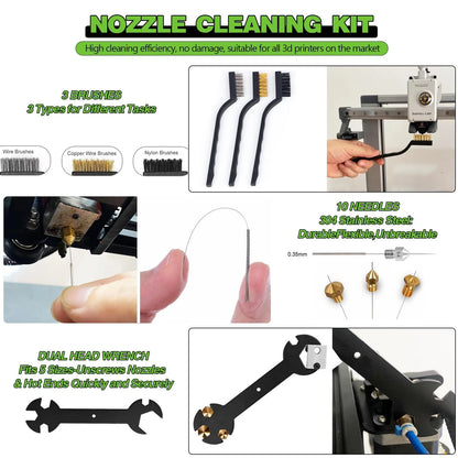 3D Printing Tool Set with Wood Box – Printer Tools Features a deburring...