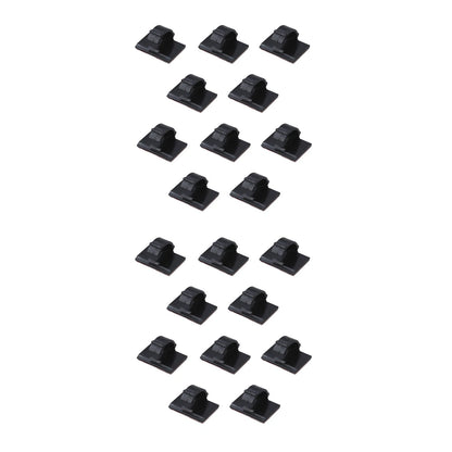 20 Pack Self-Adhesive Wire Tie Cable Clamp Clip Holder For Car Dash Camera D