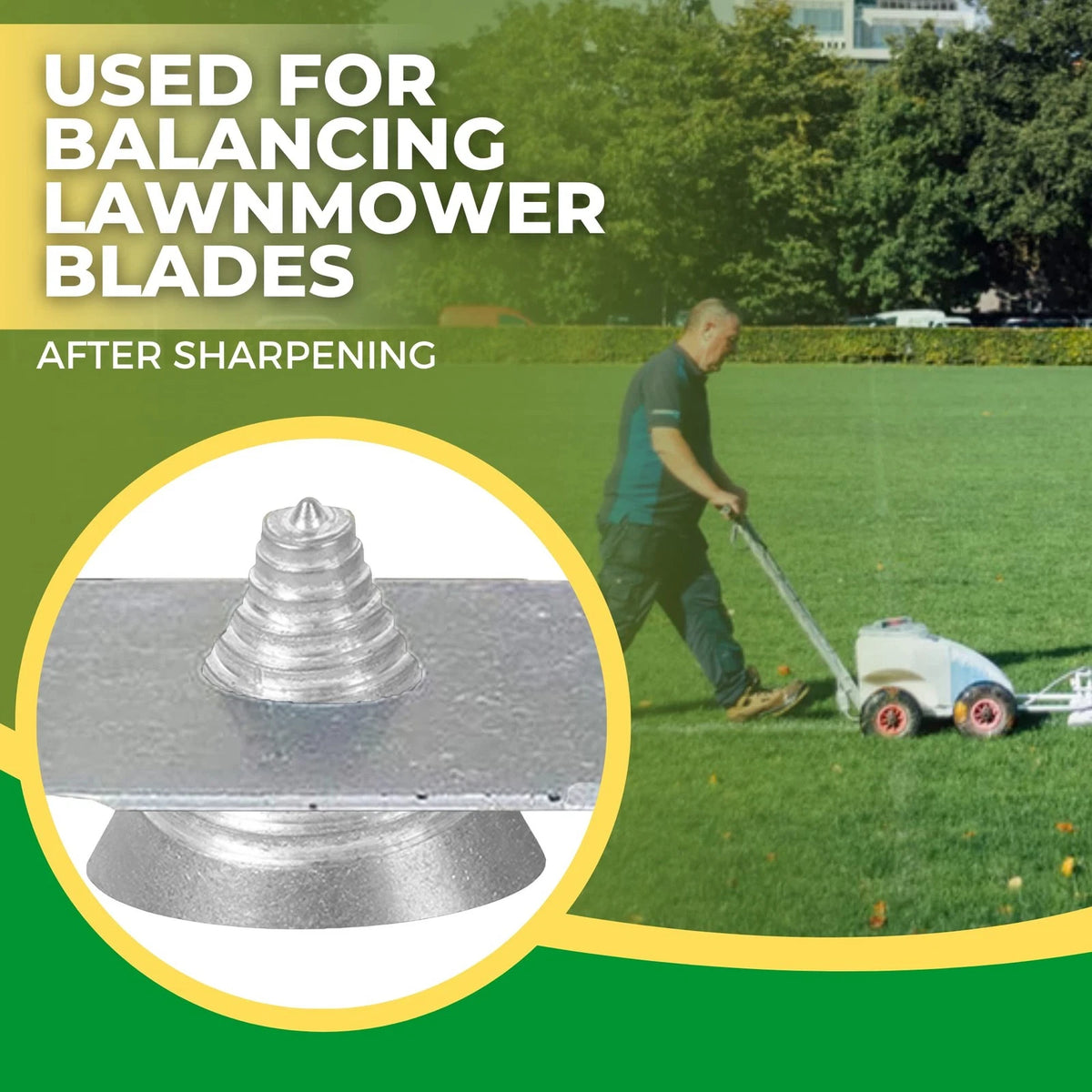 TonGass (2-Pack Metal Precision Blade Balancers for Lawn Mower 2pk, Silver