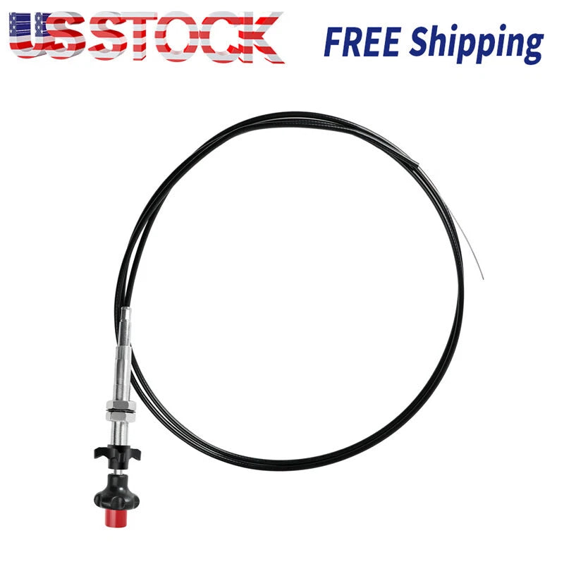 55204 Multi Purpose Control Cable ith 2 In. Black Knob, 10 Ft. Length Universal